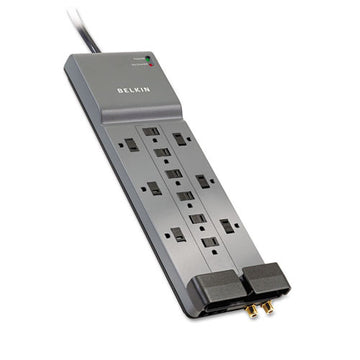 Belkin® Professional Series Surgemaster Surge Protector, 12 Outlets, 10 Ft Cord, Gray freeshipping - TVN Wholesale